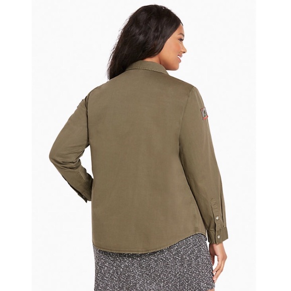 NWT Torrid military- look patch shirt Sz 1X - Picture 3 of 4